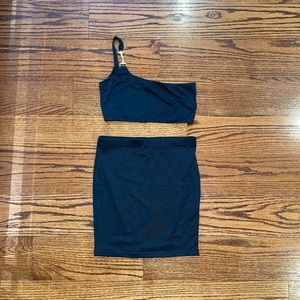 FASHIONNOVA | Black Skirt Set